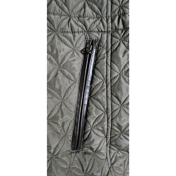 Marc New York Parka Coat Womens Size Large Olive Long Sleeve Quilted‎ Jacket Zip - Picture 7 of 11
